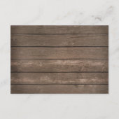 Stropdas de Knot Rustic Wood Wedding Information C Informatiekaartje (Achterkant)