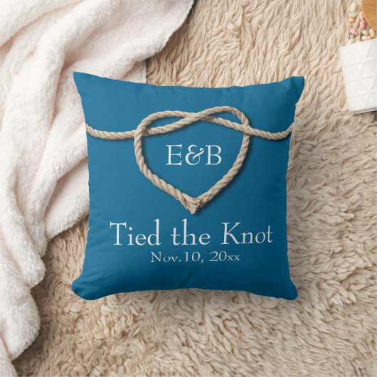 Stropdas de Knot Turquoise Wedding Pillow Kussen (Deken)