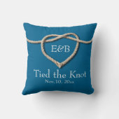 Stropdas de Knot Turquoise Wedding Pillow Kussen (Achterkant)