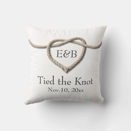Stropdas de Knot Wedding Pillow Kussen (Achterkant)