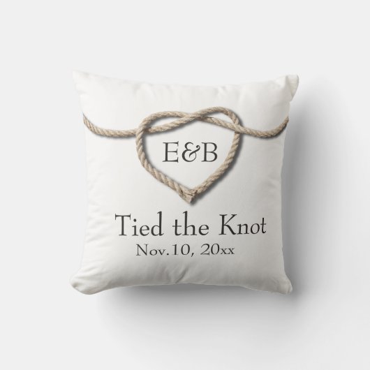 Stropdas de Knot Wedding Pillow Kussen (Voorkant)