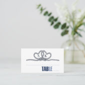 Stropdas De Knot Wedding Table Blue ID678 Plaatskaartje (Staand voorkant)