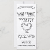 Stropdas-de-Knot Wedding Uitnodiging (Voorkant)