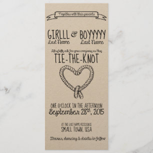 Stropdas-de-Knot Wedding Uitnodiging