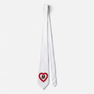 Stropdas Diamond Red Roses Heart met bezittingen