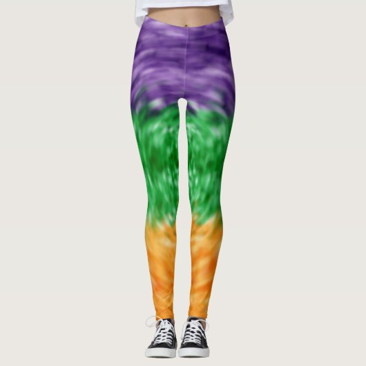 Stropdas Die Mardi Gras Leggings (Voorkant)
