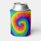 Stropdas Die Rainbow in Alcohol Ink Blikjeskoeler (Blikje Achterkant)