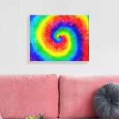 Stropdas Die Rainbow in Alcohol Ink Canvas Afdruk (Insitu (Woonkamer))