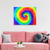 Stropdas Die Rainbow in Alcohol Ink Canvas Afdruk (Insitu (Woonkamer))