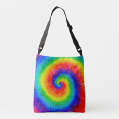 Stropdas Die Rainbow in Alcohol Ink Crossbody Tas (Achterkant)