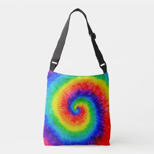 Stropdas Die Rainbow in Alcohol Ink Crossbody Tas (Voorkant)