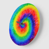 Stropdas Die Rainbow in Alcohol Ink Grote Klok (Hoek)