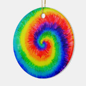 Stropdas Die Rainbow in Alcohol Ink Keramisch Ornament (Links)