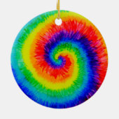 Stropdas Die Rainbow in Alcohol Ink Keramisch Ornament (Achterkant)