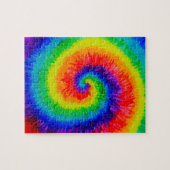 Stropdas Die Rainbow in Alcohol Ink Legpuzzel (Horizontaal)