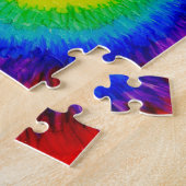 Stropdas Die Rainbow in Alcohol Ink Legpuzzel (Zijkant)
