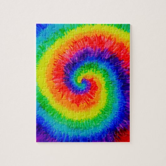 Stropdas Die Rainbow in Alcohol Ink Legpuzzel (Verticaal)