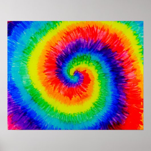 Stropdas Die Rainbow in Alcohol Ink Poster (Voorkant)