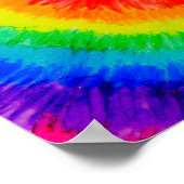Stropdas Die Rainbow in Alcohol Ink Poster (Hoek)