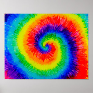 Stropdas Die Rainbow in Alcohol Ink Poster