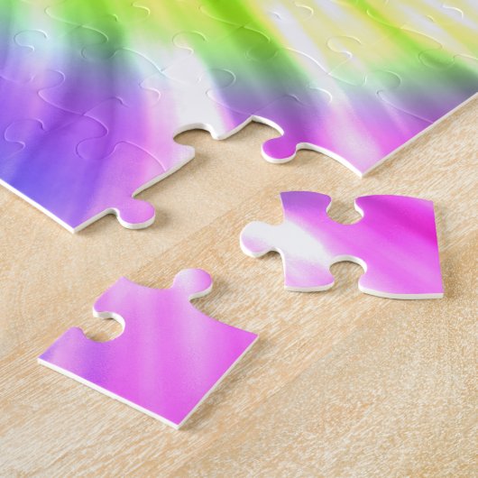 Stropdas die vredesgebarentaal ontwerpt puzzel legpuzzel (Zijkant)