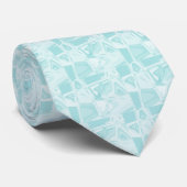 Stropdas Dogwood Blossom - Aqua (Opgerold)