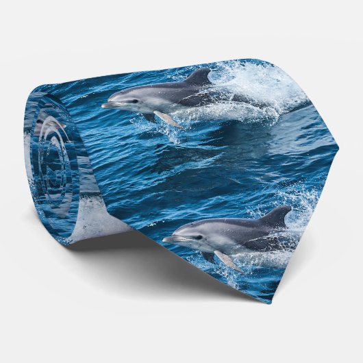 Stropdas Dolphin Splashing (Opgerold)