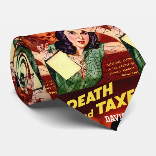 Stropdas Dood en Belastingen - Humor op belastingd (Opgerold)