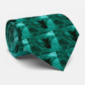 Stropdas - Dreamweaver Butterfly - Blauwgroen (Opgerold)