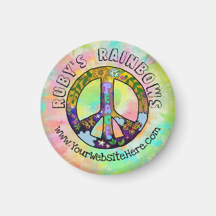 Stropdas-Dye Art en Bohemen Appreal Business Magneet