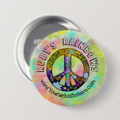 Stropdas-Dye Art en Bohemen Appreal Business Ronde Button 7,6 Cm (Voorkant /achterkant)