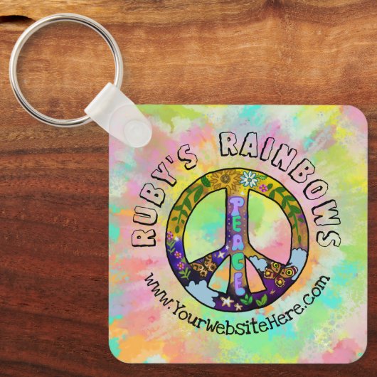 Stropdas-Dye Art en Bohemen Appreal Business Sleutelhanger (Voorkant)