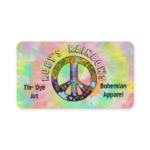 Stropdas-Dye Art en Bohemen Appreal Visitekaartje