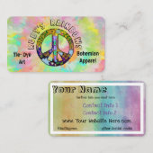 Stropdas-Dye Art en Bohemen Appreal Visitekaartje (Voorkant / Achterkant)