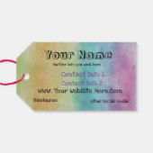 Stropdas-Dye Art en Bohemen Appreal Visitekaartje Cadeaulabel (Achterkant Horizontaal)