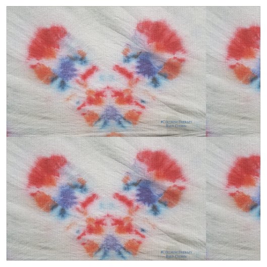 Stropdas-Dye-Bald Clown fabric Stof (Close Up)