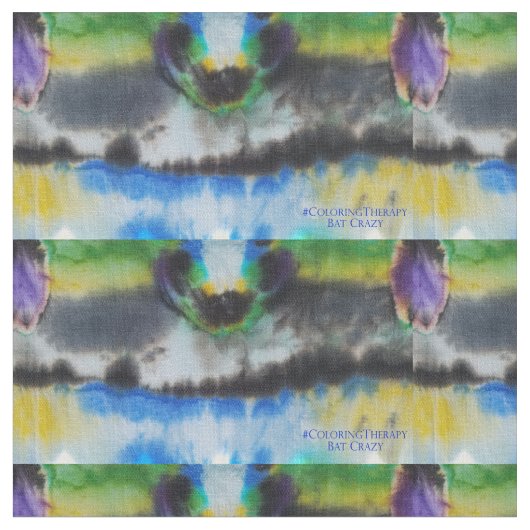 Stropdas-Dye Bat Crazy Fabric Stof (Close Up)