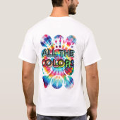 Stropdas-Dye Blast van Kleur Retro Stijl T-shirt (Achterkant)