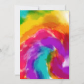 Stropdas-Dye Colorful Fun Birthday Invitation Kaart (Achterkant)