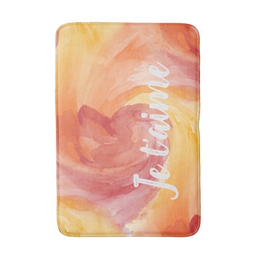 Stropdas-Dye Flame Red Oranje Painterly Love Water Badmat (Voorkant Verticaal)