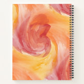 Stropdas-Dye Flame Red Oranje Painterly Love Water Notitieboek (Achterkant)