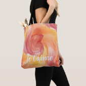 Stropdas-Dye Flame Red Oranje Painterly Love Water Tote Bag (Dichtbij)