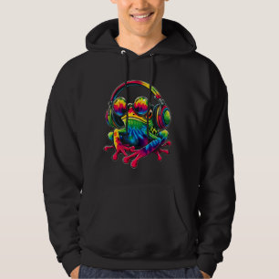 Stropdas-Dye Frog Peace Sign Hippie Frog Met Hoofd Hoodie
