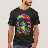 Stropdas-Dye Frog Peace Sign Paddenstoel Hippie T-shirt (Voorkant)