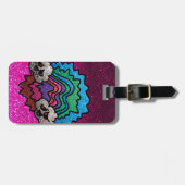 Stropdas-Dye Glitter Rainbow Cloud Cartoon Kinder  Bagagelabel (Voorkant horizontaal)