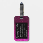 Stropdas-Dye Glitter Rainbow Cloud Cartoon Kinder  Bagagelabel (Achterkant verticaal)