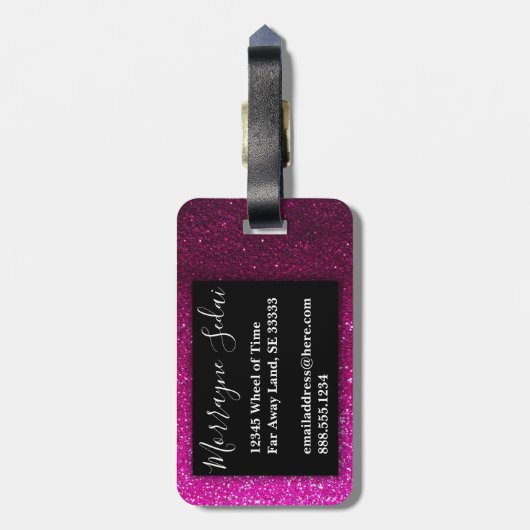 Stropdas-Dye Glitter Rainbow Cloud Cartoon Kinder  Bagagelabel (Achterkant verticaal)