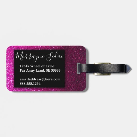 Stropdas-Dye Glitter Rainbow Cloud Cartoon Kinder  Bagagelabel (Achterkant horizontaal)