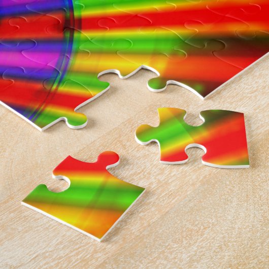 Stropdas-Dye Groovy Rainbow Legpuzzel (Zijkant)