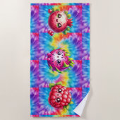 Stropdas-Dye Happy Dragon Fruit Strandlaken (Voorkant)